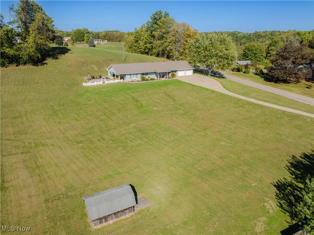 Aerial view of property and surrounding area