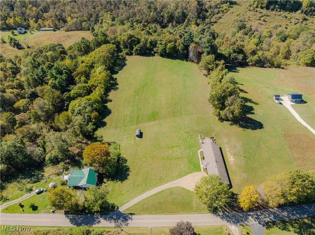 Aerial view of sparsely populated area
