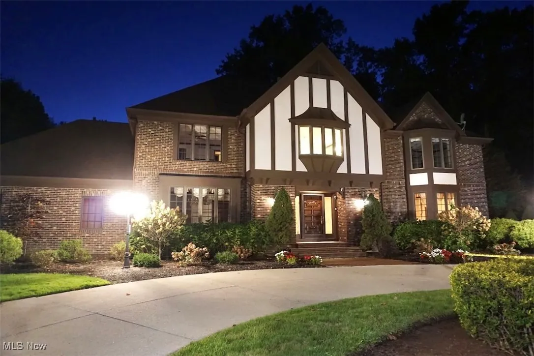 Solid brick Tudor house.