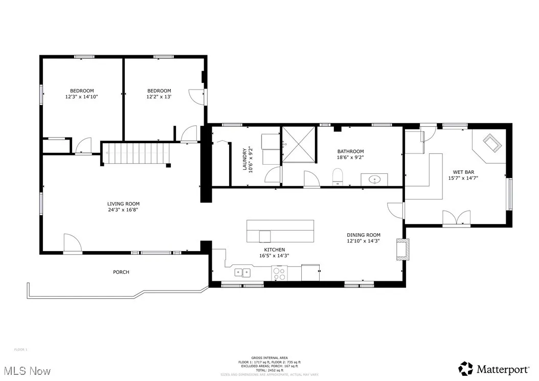 Detailed floor plan of the main floor