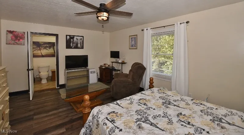 One of two spacious primary bedrooms