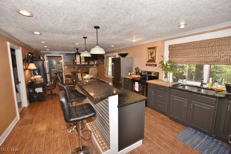 This massive kitchen island will be loved when cooking and entertaining with the eat-at bar