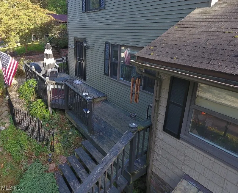 The deck leading into the living room. Two decks to enjoy for outdoor living