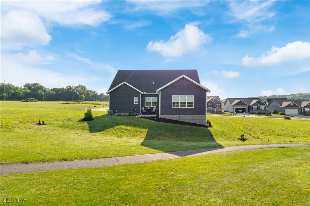 View of front of home with a front yard