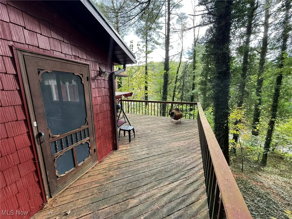 View of wooden terrace