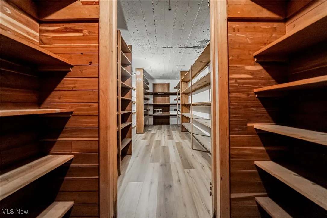 Walk in closet featuring light wood-type flooring