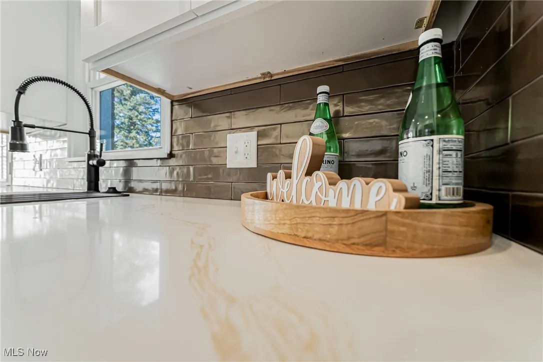 Kitchen view of a sink