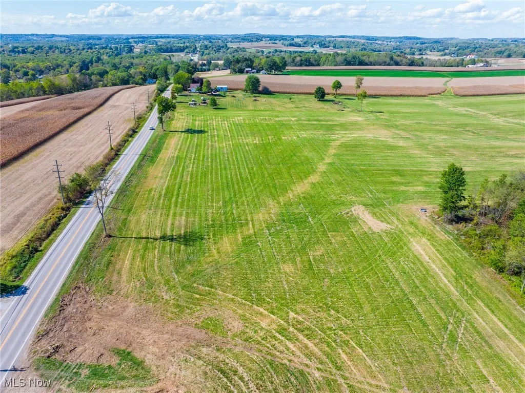 Overview of rural landscape with abundant farmland
