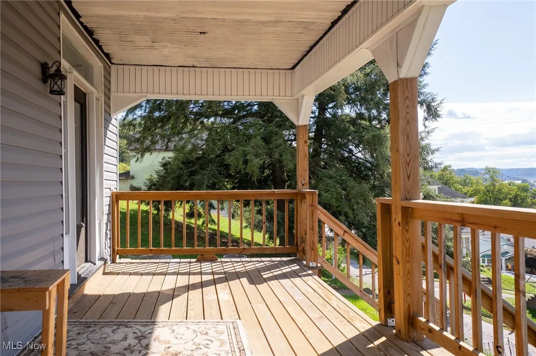 View of wooden deck