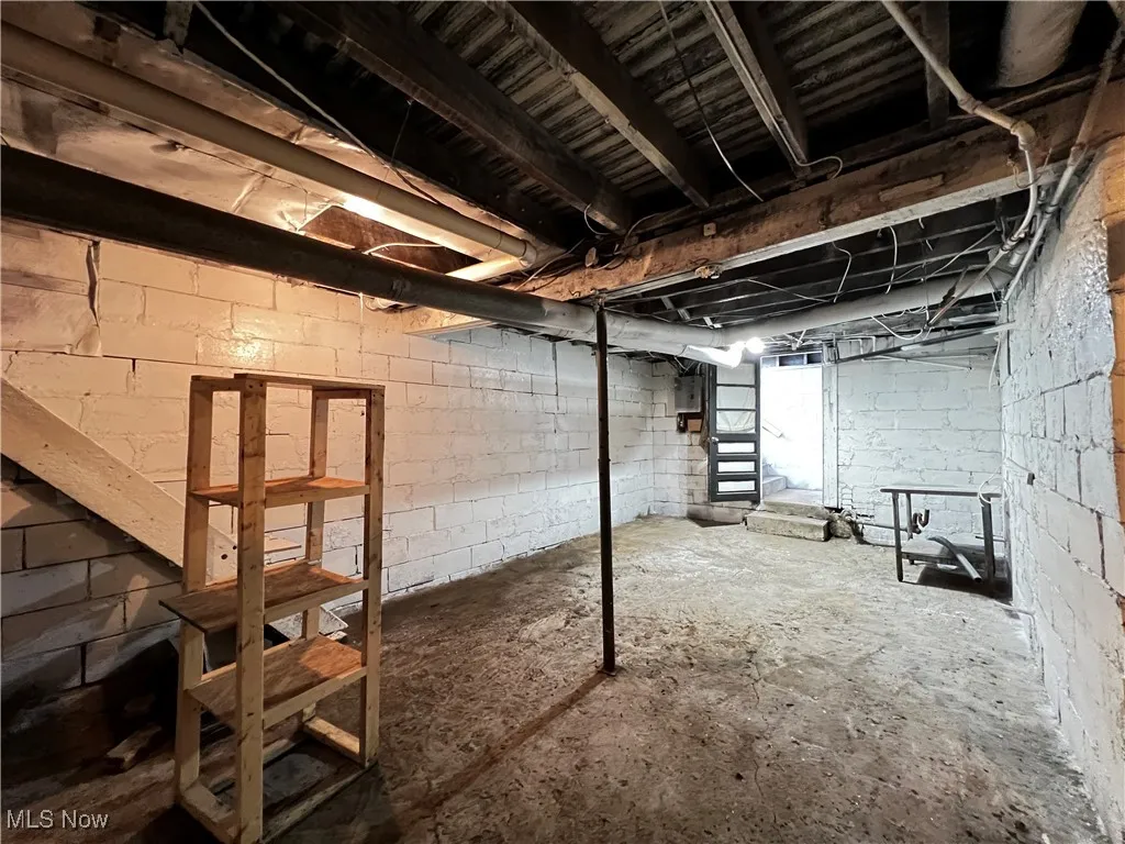 View of unfinished basement