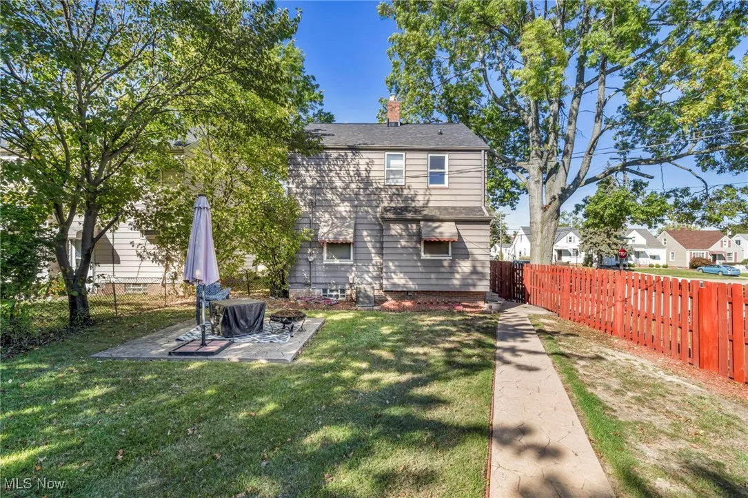 Fenced backyard and patio