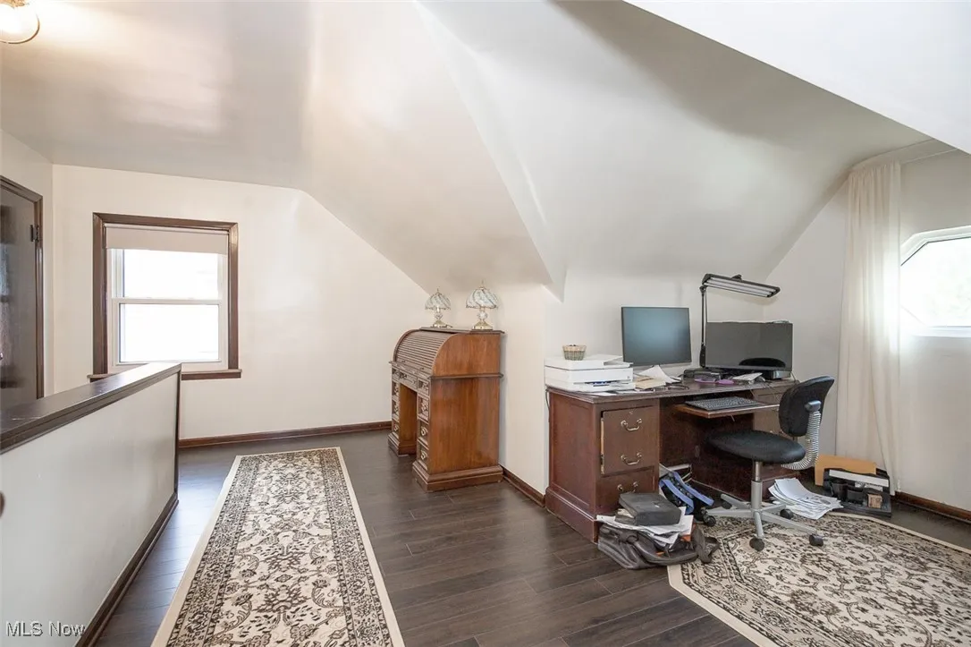 View of loft area office.