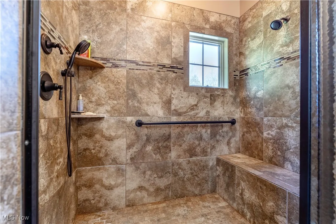 Beautiful tiled walk-in spacious shower!