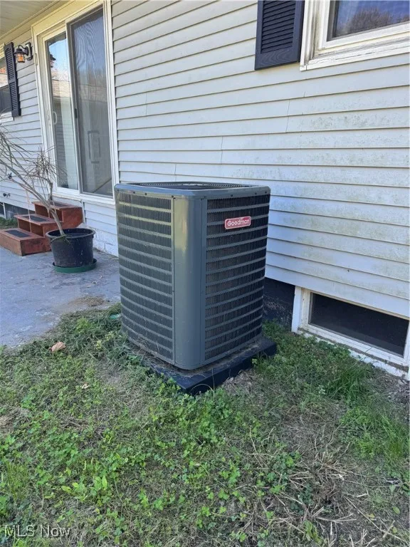 Exterior view of a central air condition unit