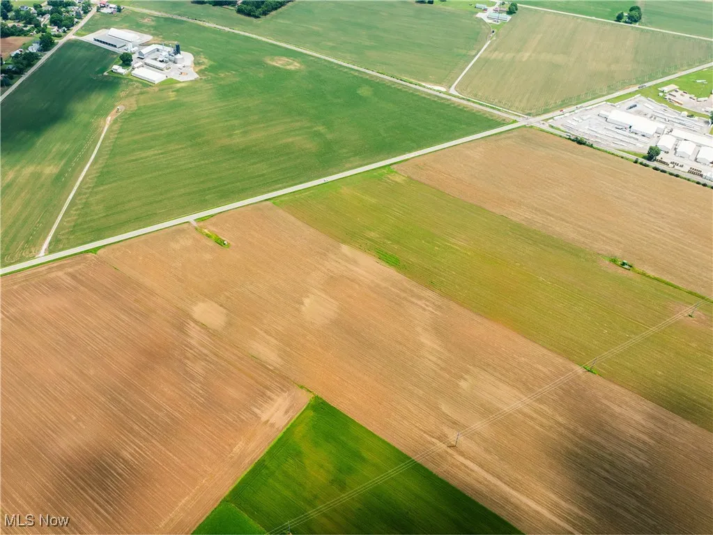 View of rural area featuring rows of crops