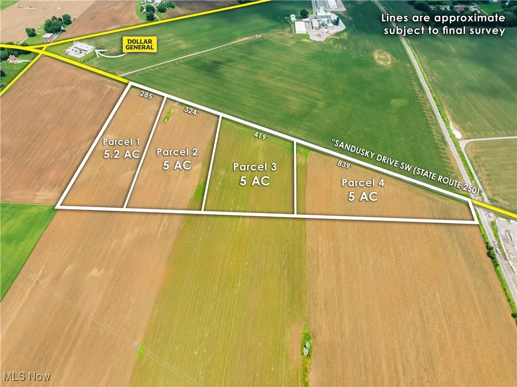 Map / location with property boundaries highlighted