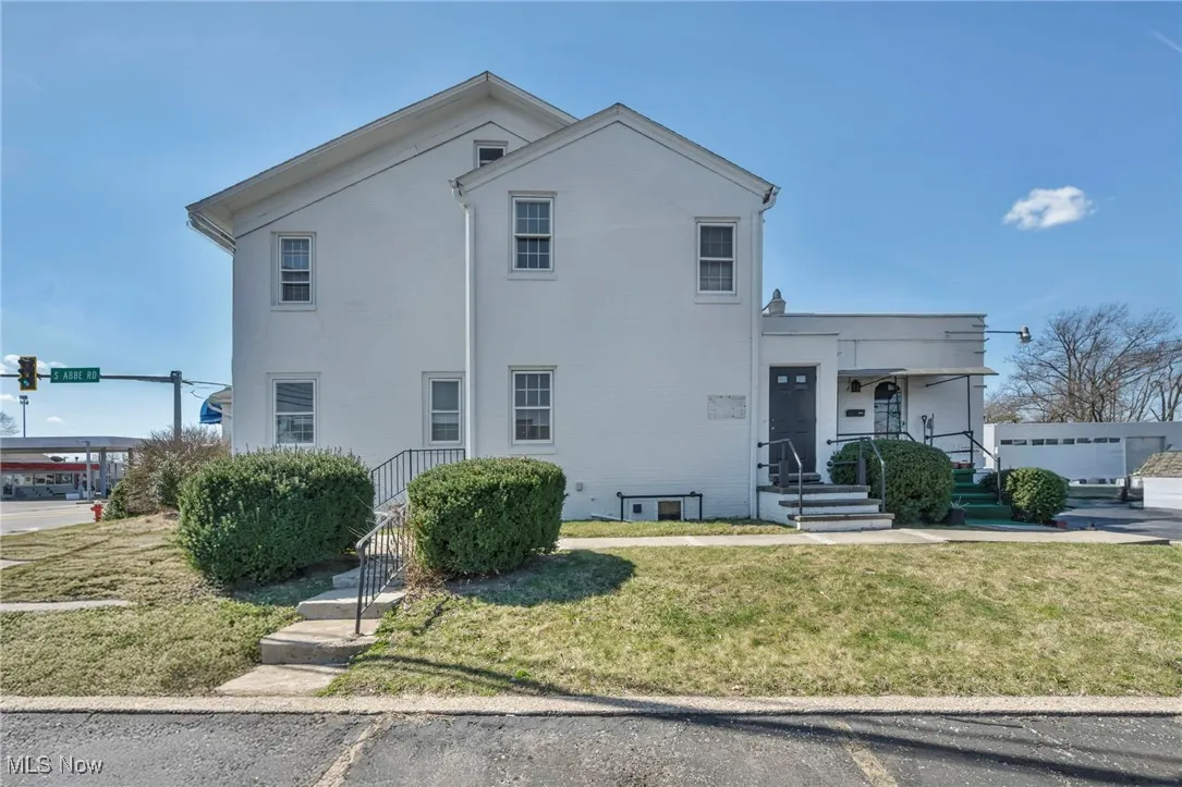View of front of home with a front yard