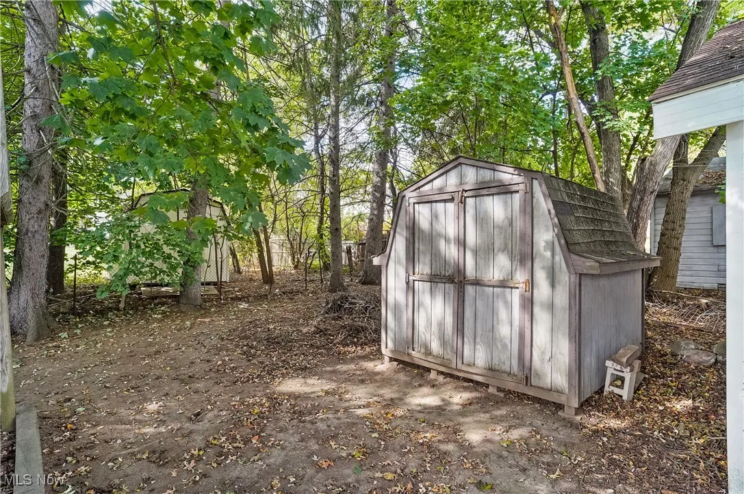 Shed and additional backyard space.