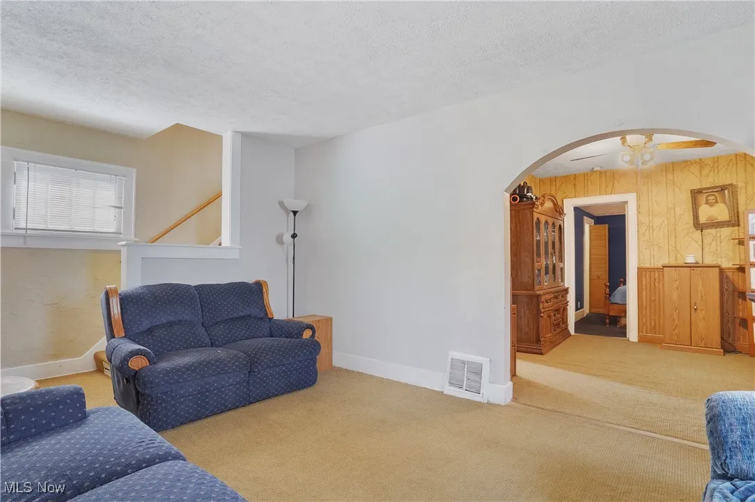 View from the front door, looking toward the dining room.