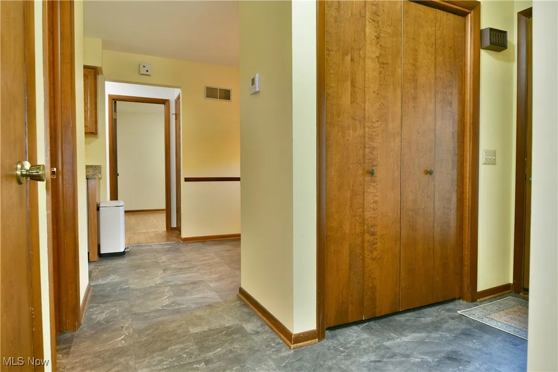Hallway with baseboards