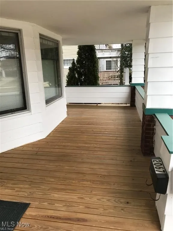 View of wooden deck