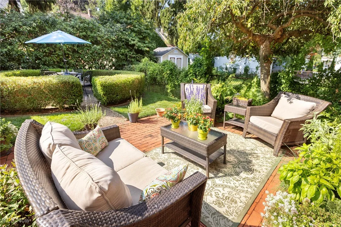 The patio is a serene place to enjoy an evening with friends!