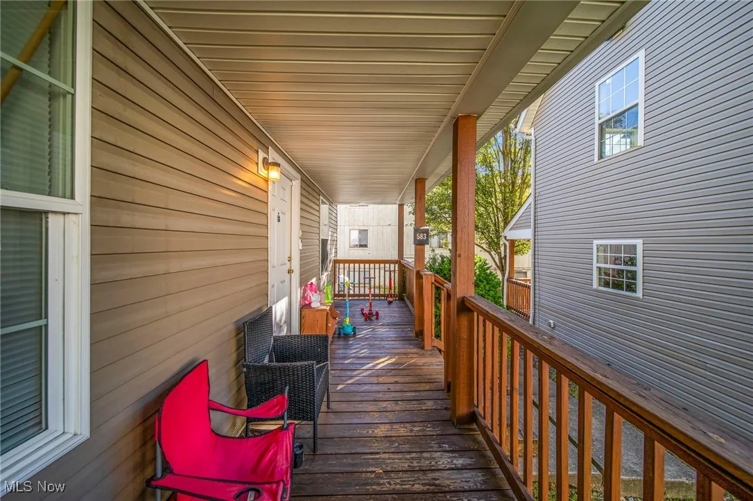 View of wooden porch