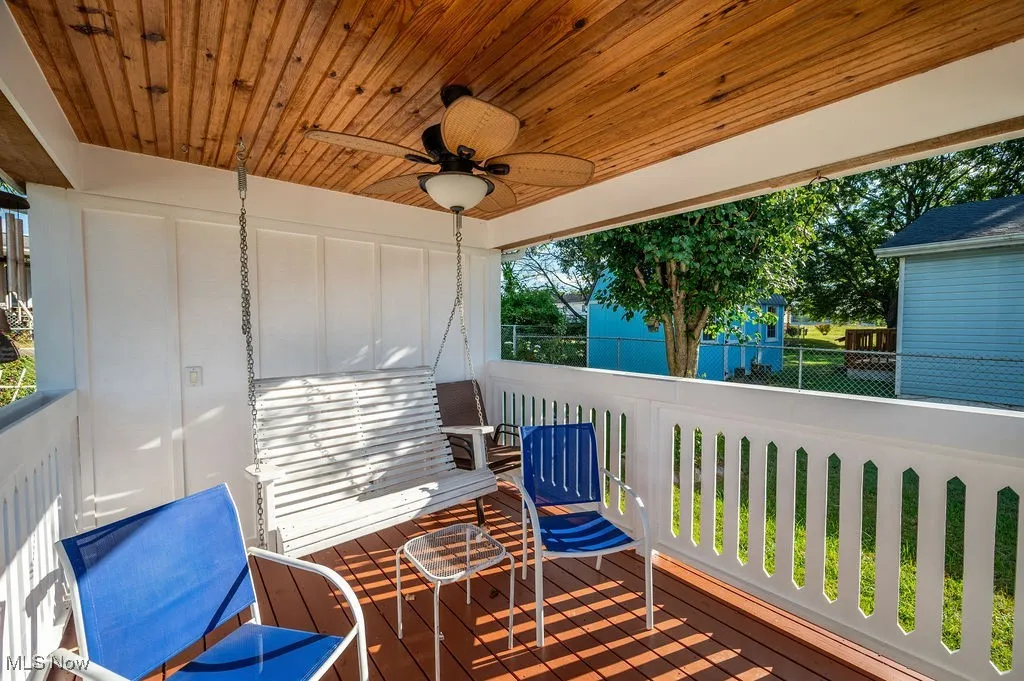 Gazebo with a ceiling fan