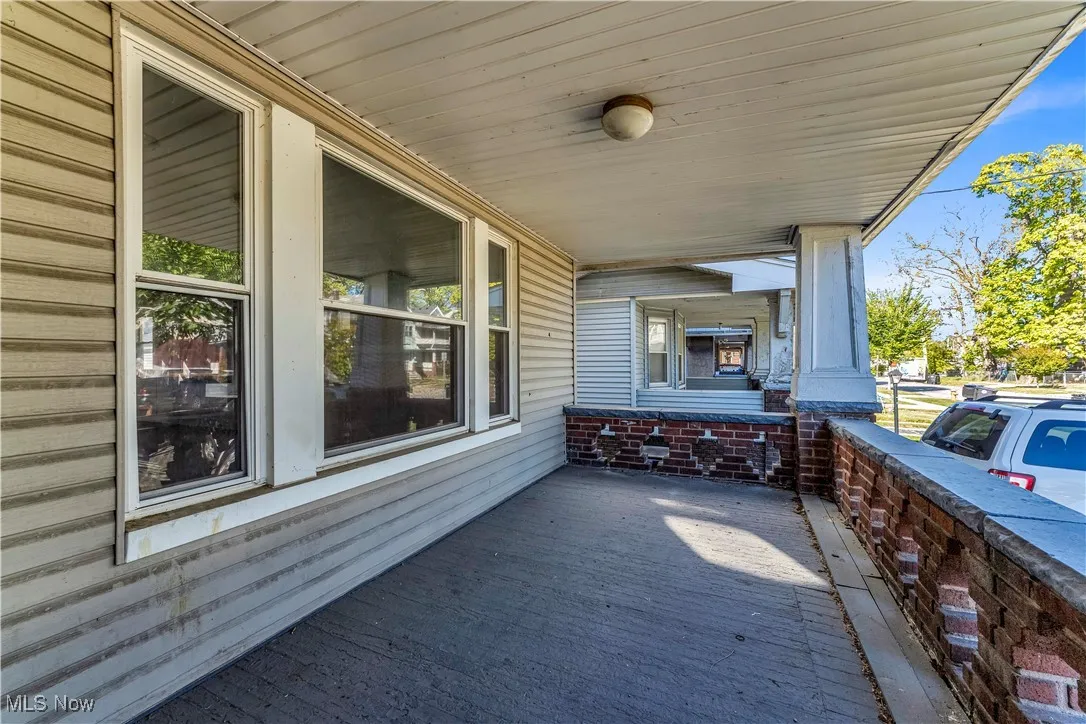 View of covered porch
