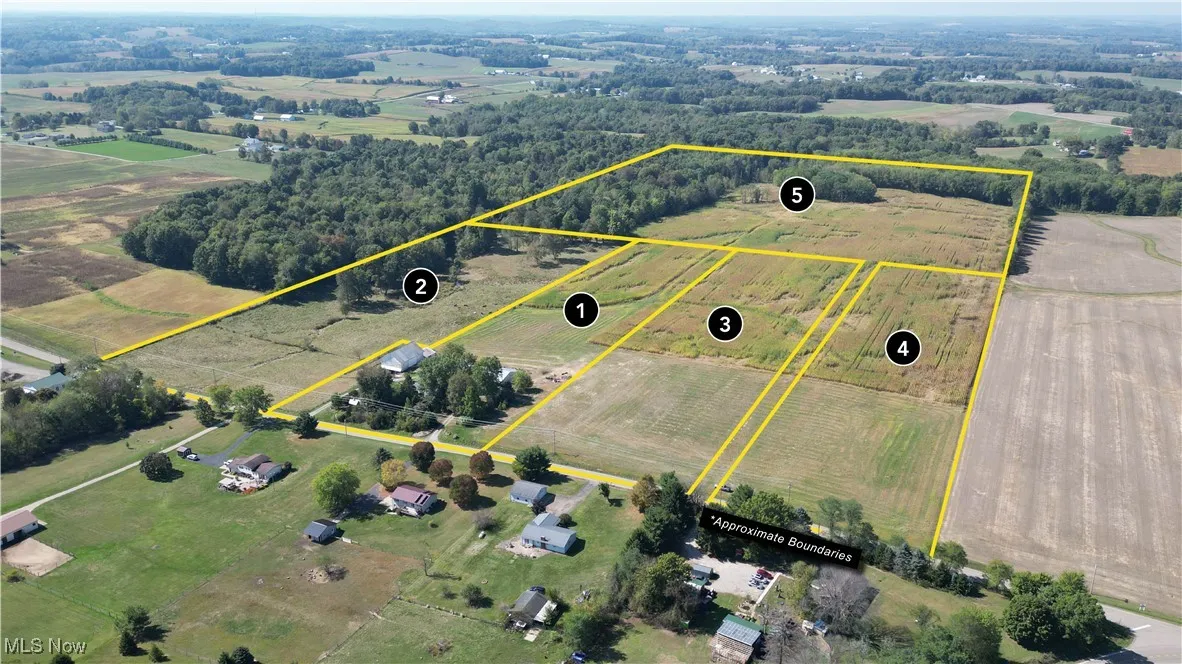 Overview of rural landscape featuring property parcel outlined and abundant​​‌​​​​‌​​‌‌​‌‌​​​‌‌​‌​‌​‌​​​‌​​ farmland