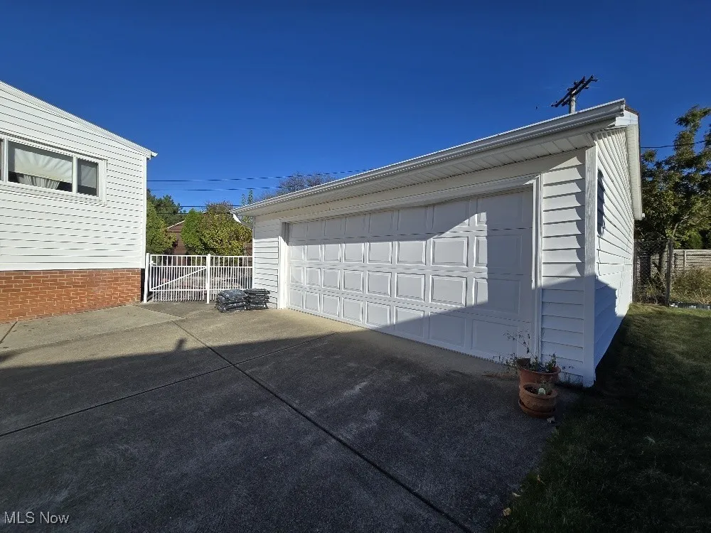View of detached Two (2) Garage