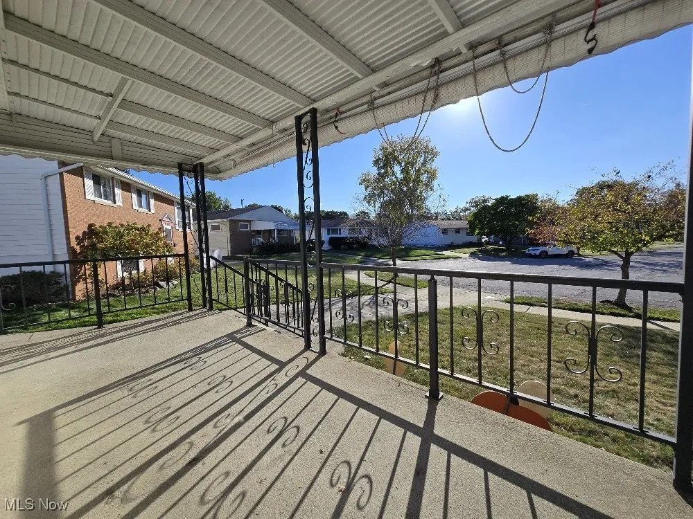 Porch with a view of this amazing Cul-de-sac Street!