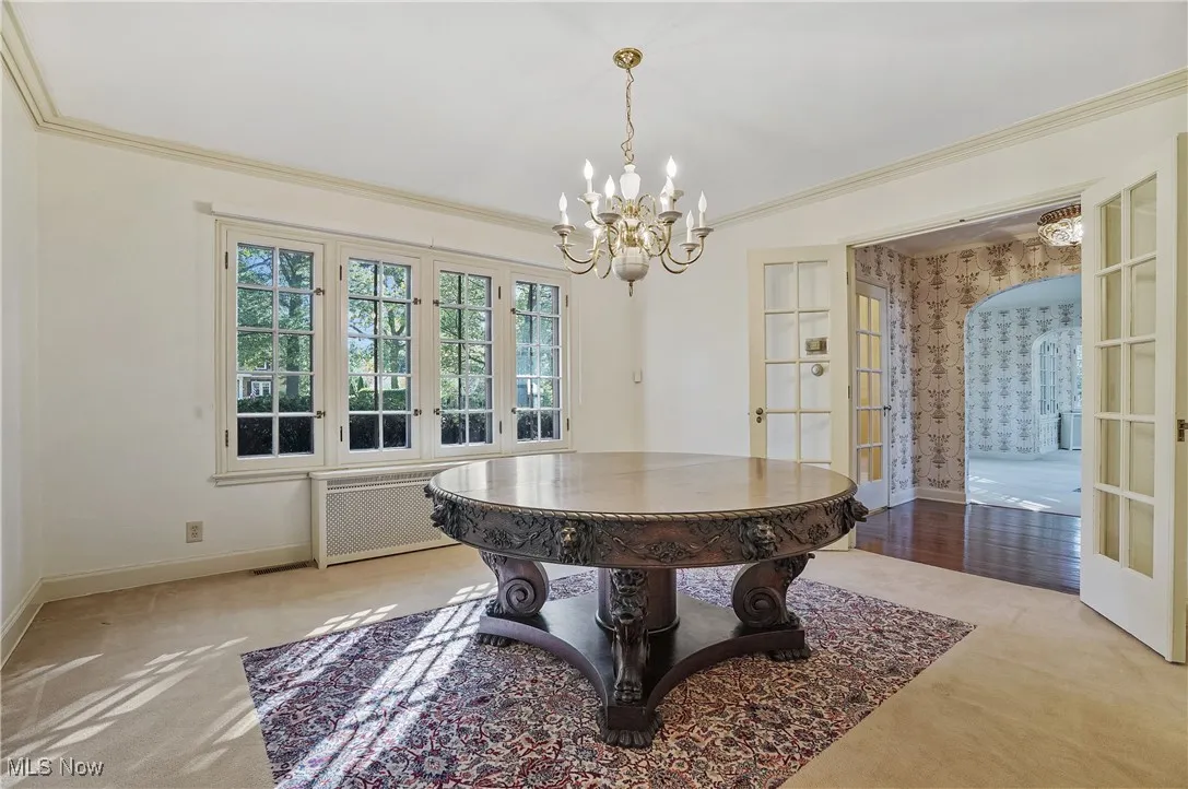 with French doors to Foyer