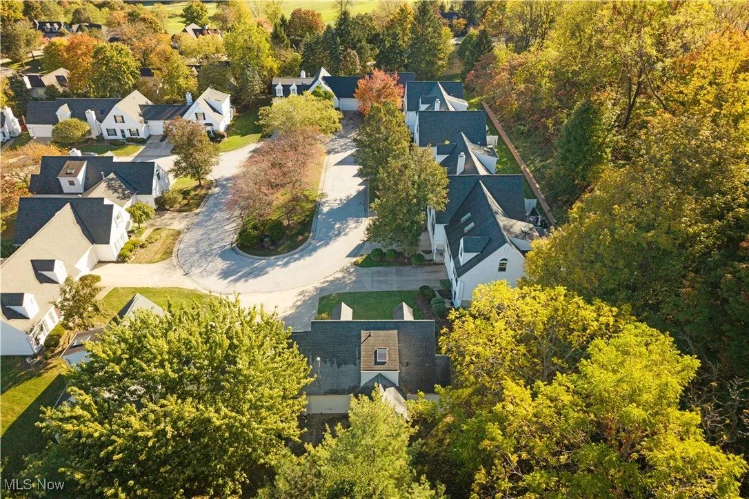 Aerial view of residential area
