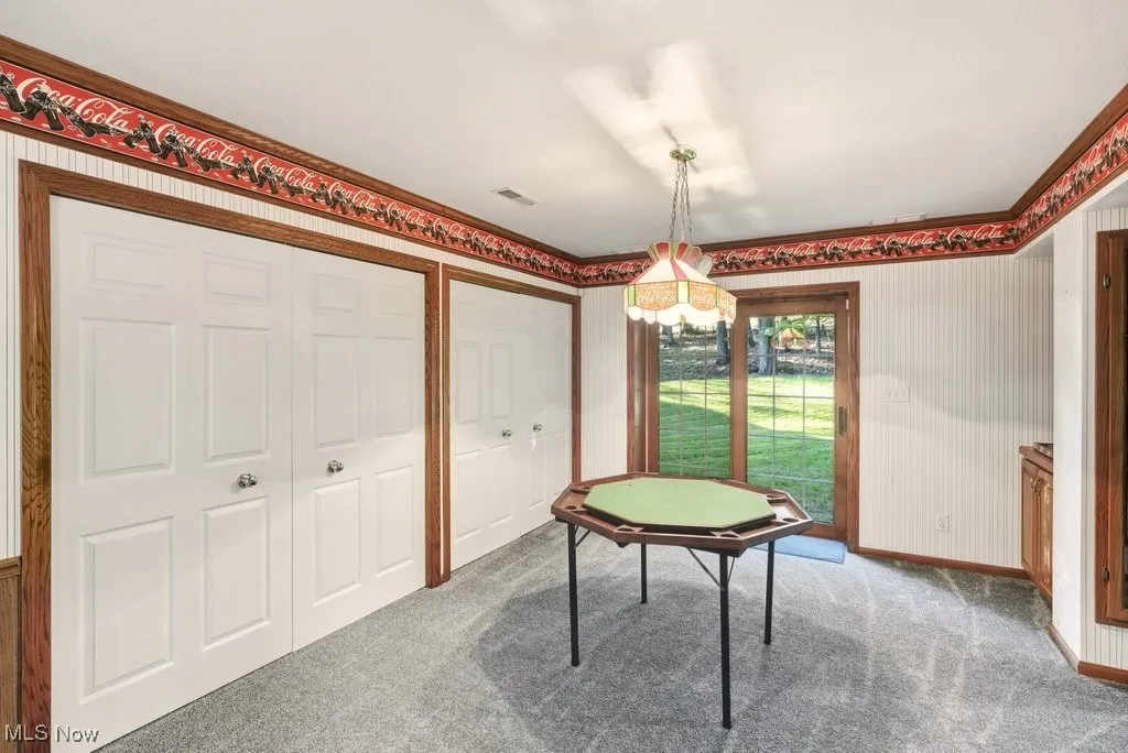 21 x 13 Rec Room with Fireplace, Half Bath, and Separate Living Space