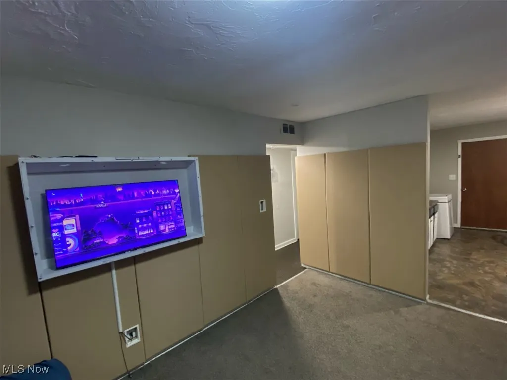 Entertainment/living room off kitchen - wall padding belongs to tenant.