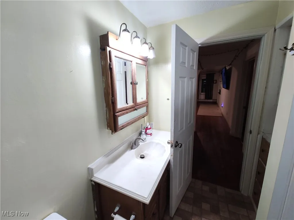 Bathroom featuring vanity