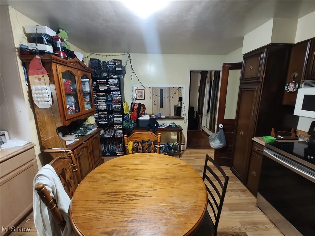 Dining space featuring light wood-style floors