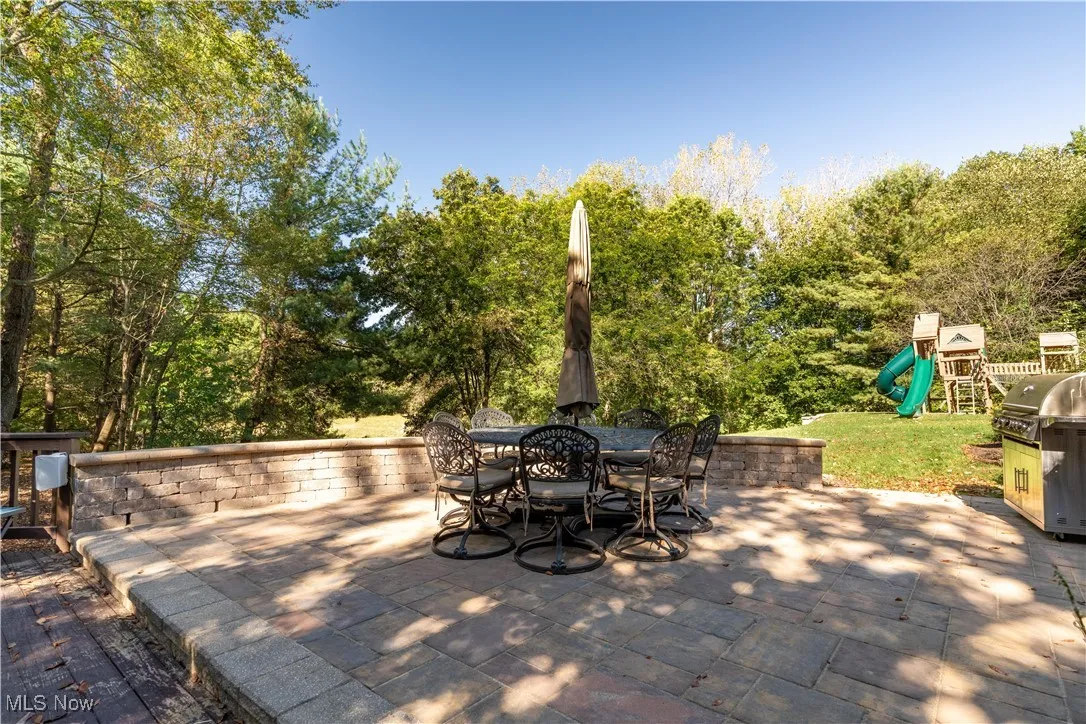 Fantastic paver patio with gas grill hook up.