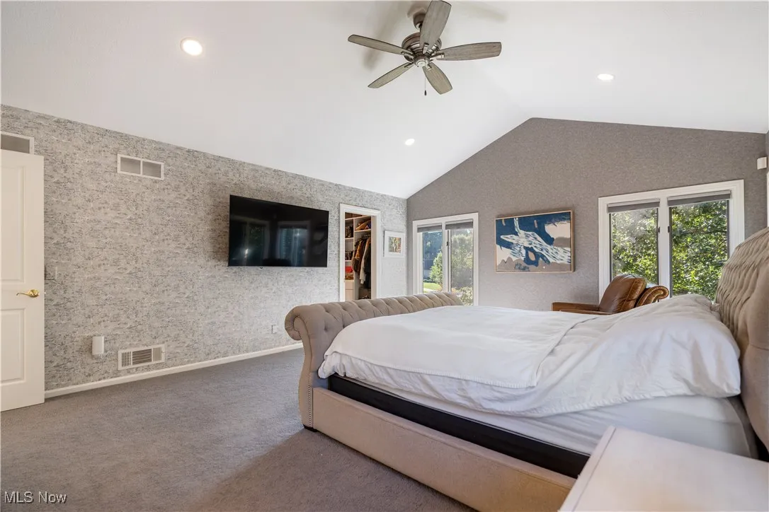 The master suite has a fabulous walk-in closet/dressing room.
