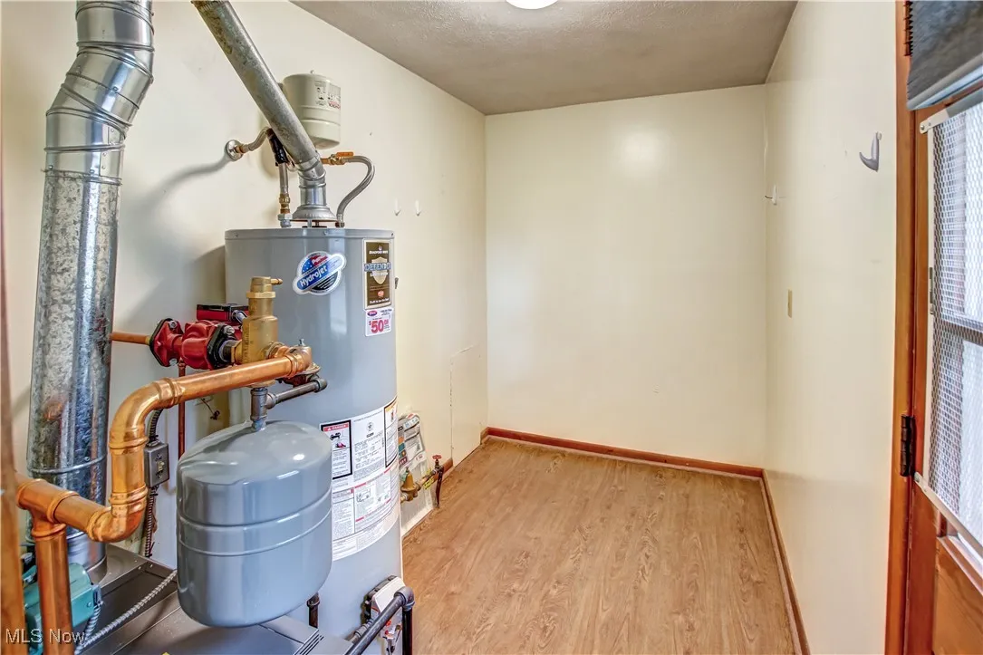 Utilities featuring gas water heater