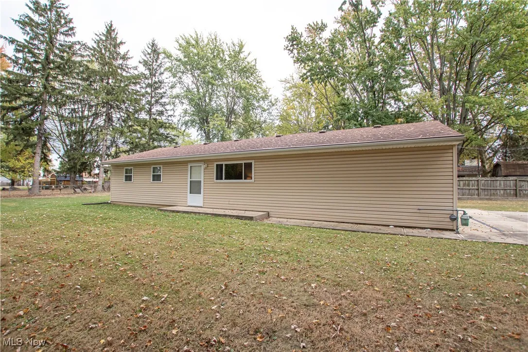 Front view of house with a sidewalk
