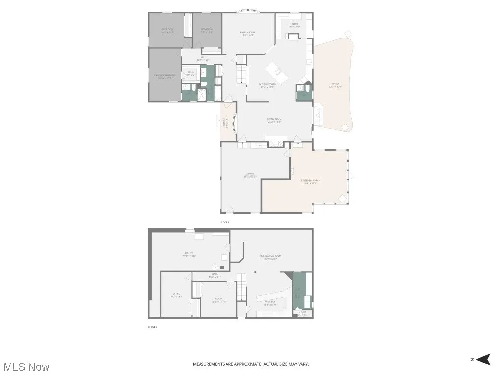 View of main and basement floorplan