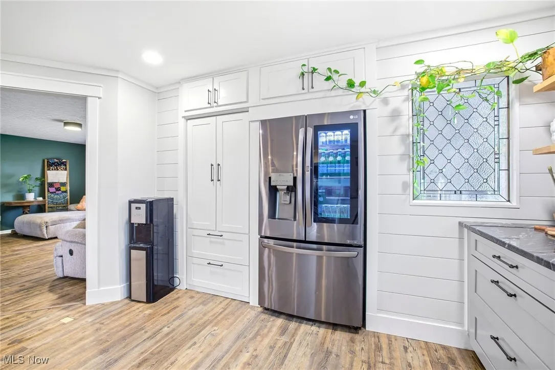 Kitchen featuring the hidden pantry