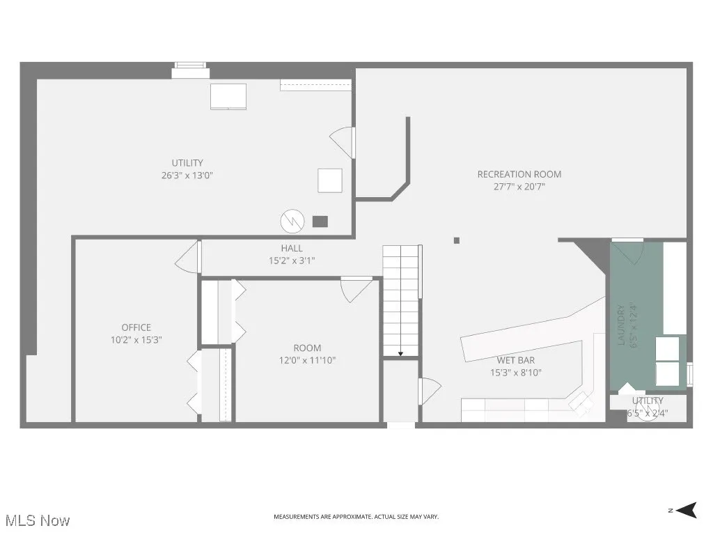 View of basement floor plan