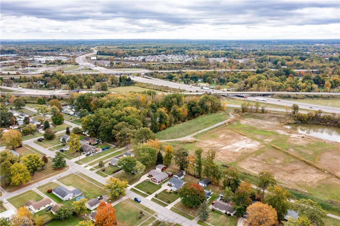 View looking eastward above the home