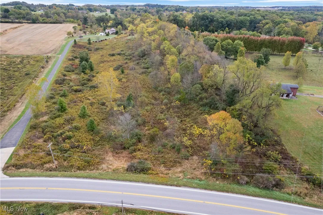 Aerial view of sparsely populated area