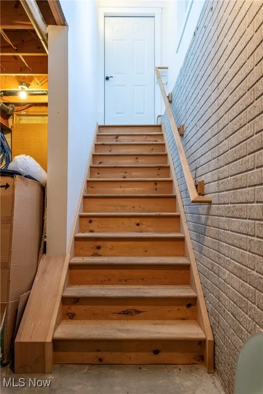 Staircase from the basement to the garage