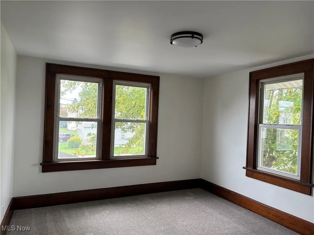 Empty room featuring carpet and healthy amount of natural light