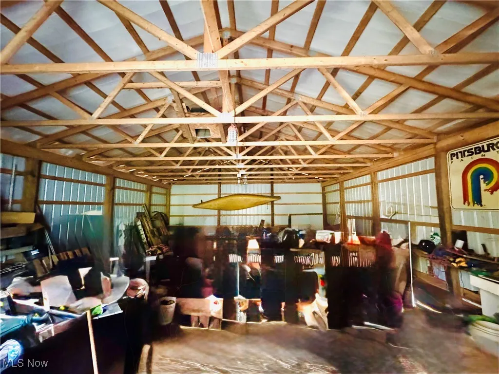 Inside of pole barn
